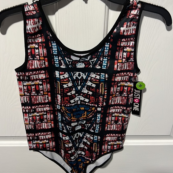 Just One Printed Scoop Bodysuit....MSRP $72 - Picture 3 of 4